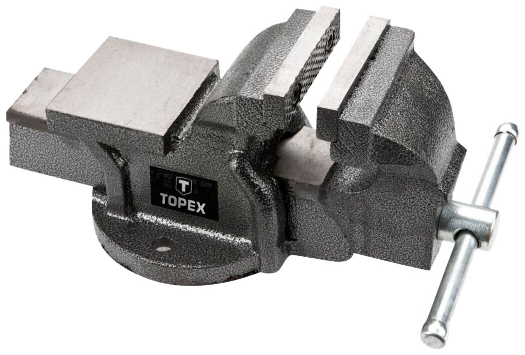 Topex Тиски слесарные с наковальней, закаленные губки 07A110 .