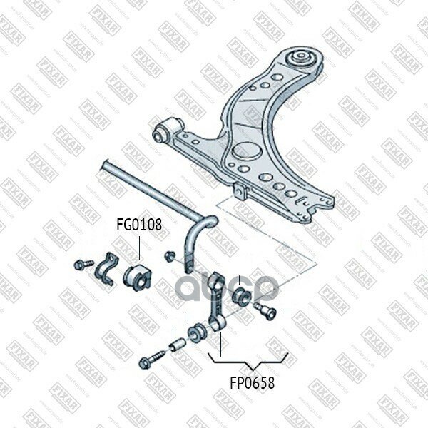 Тяга Стабилизатора Передняя Левая/Правая | Перед Лев | FIXAR арт. FP0658