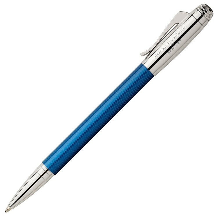 Ручка шариковая Graf von Faber-Castell "Bentley Sequin Blue" черная, поворотн., подар. уп.