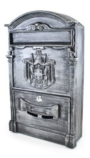 Ящик почтовый, 405х255х75 мм, цвет: старое серебро