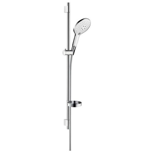 Душевой комплект hansgrohe Raindance Select S 150 3 jet/Unica'S Puro 27803400, белый хром 1600 мм