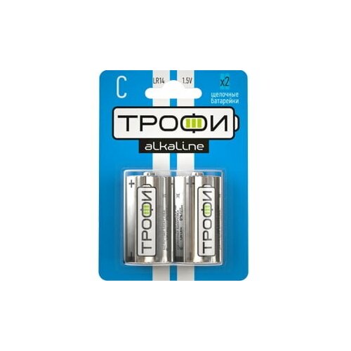 Батарейки Трофи LR14-2BL ENERGY POWER Alkaline, 2шт батарейки трофи lr03 2bl energy power alkaline арт c0034929 2 шт