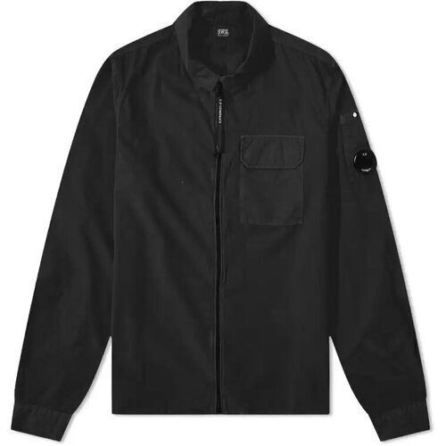 Куртка-рубашка C.P. Company Arm Lens Zip Overshirt Black, размер S