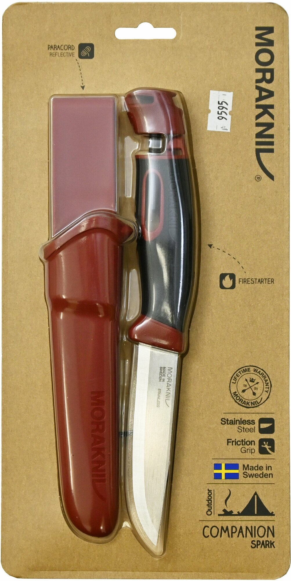 Нож Mora Companion Spark (13571) стальной разделочный лезв.104мм черный/красный - фото №16