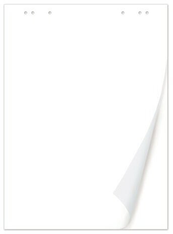 Блокнот для флипчарта плотный 80 г/м2, BRAUBERG, 67,5х98 см, 20 листов, белый (чистый), 128646