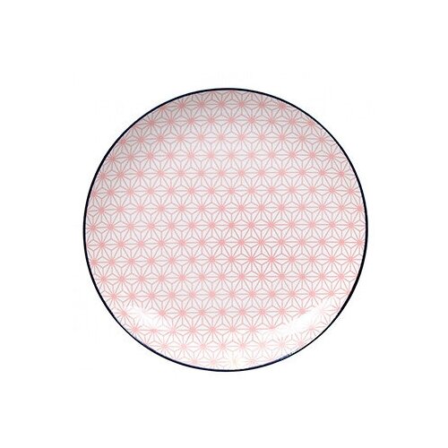 Тарелка Tokyo Design Star/Wave Pink/Dark Blue Rim, М-8658