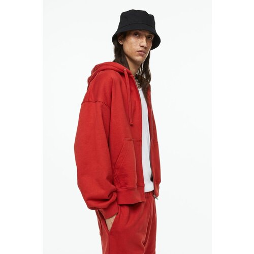 фото Хлопковая куртка с капюшоном оверсайз - разноцветный - s h&m