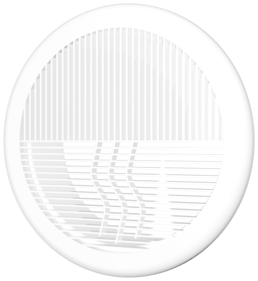 16РПКФ, Решетка вентиляционная круглая D200 приточно-вытяжная АБС с фланцем D160