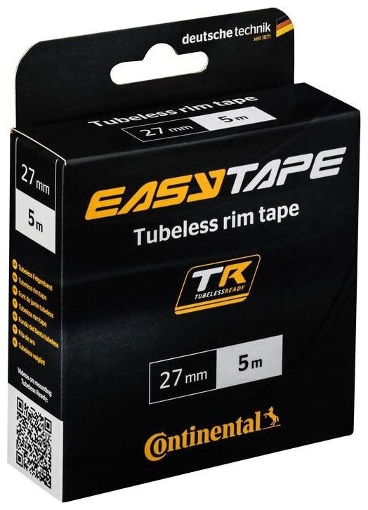 CONTINENTAL Бескамерная клейкая ободная лента 5м Continental Easy Tape Tubeless (27 мм)