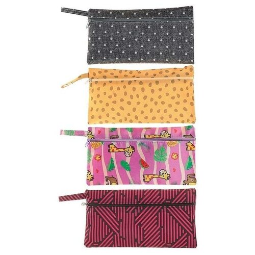 фото Пенал школьный «ассорти», на молнии, микс yandex market