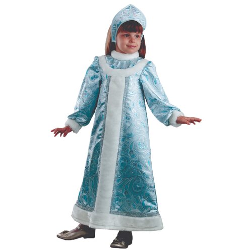 Костюм Батик, размер 116, голубой меховой костюм деда мороза детский