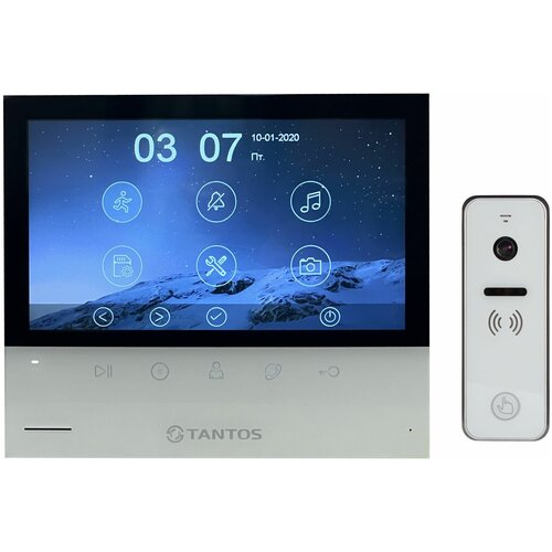 Tantos Selina HD M и iPanel 2 HD + (белая) (комплект многофункционального домофона HD 7) tantos selina hd m tuya и ipanel 2 wg белая em kbd hd комплект многофункционального домофона hd wi fi 7