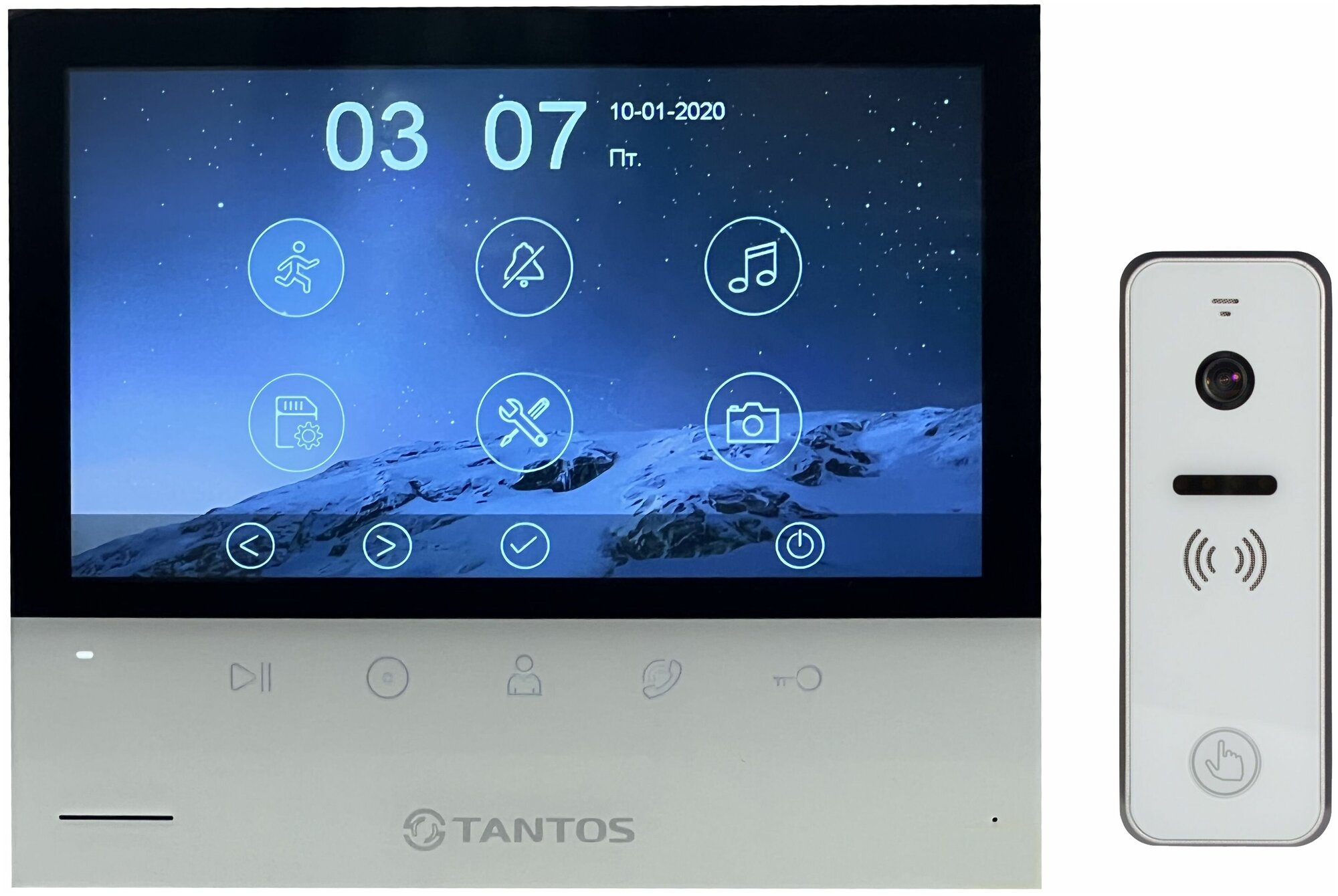 Tantos Selina HD M и iPanel 2 HD + (белая) (комплект многофункционального домофона HD 7