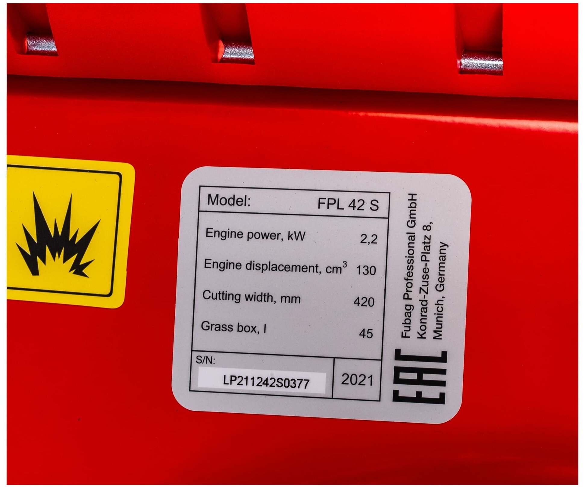 Газонокосилка бензиновая Fubag FPL 42 S 31777 - фотография № 12