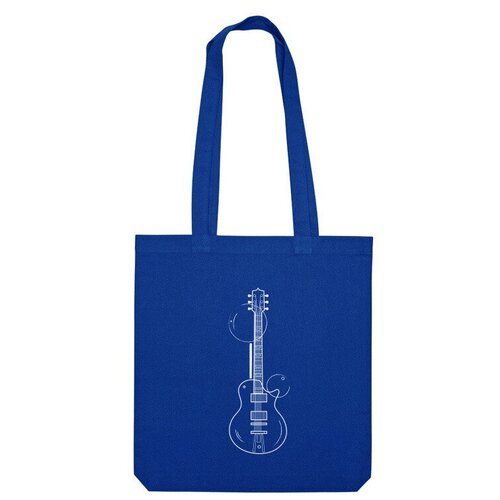 Сумка шоппер Us Basic, синий сумка гитара электронная белая ярко синий