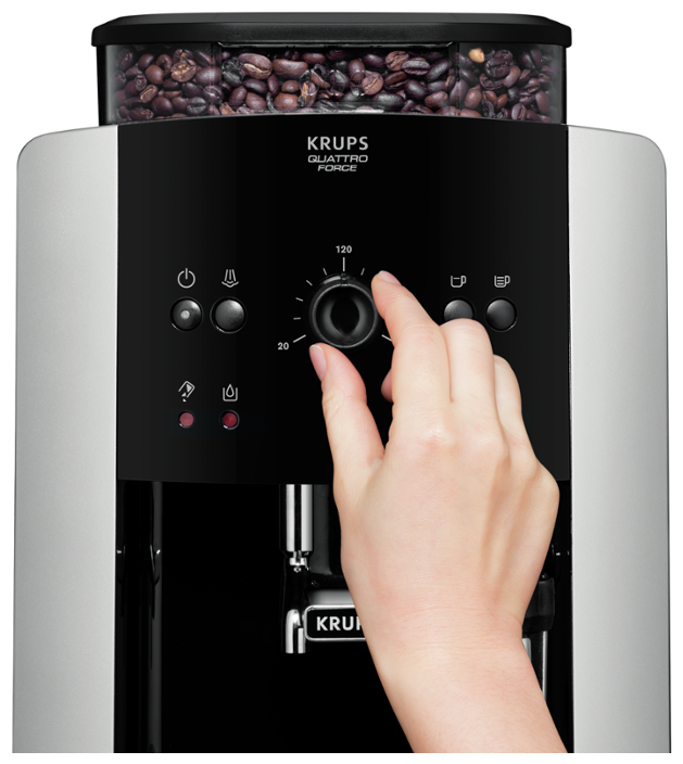 Кофемашина Krups EA8118 Arabica, черный/серебристый - фотография № 6