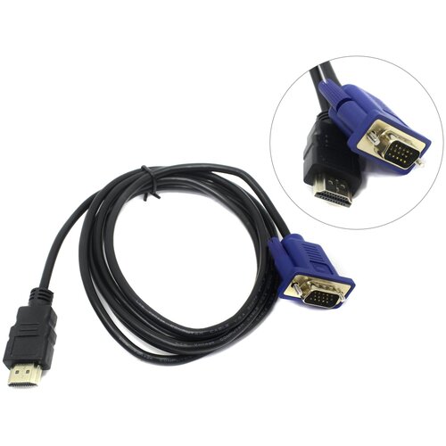 Кабель KS-is HDMI - VGA (KS-440), 1.8 м, черный