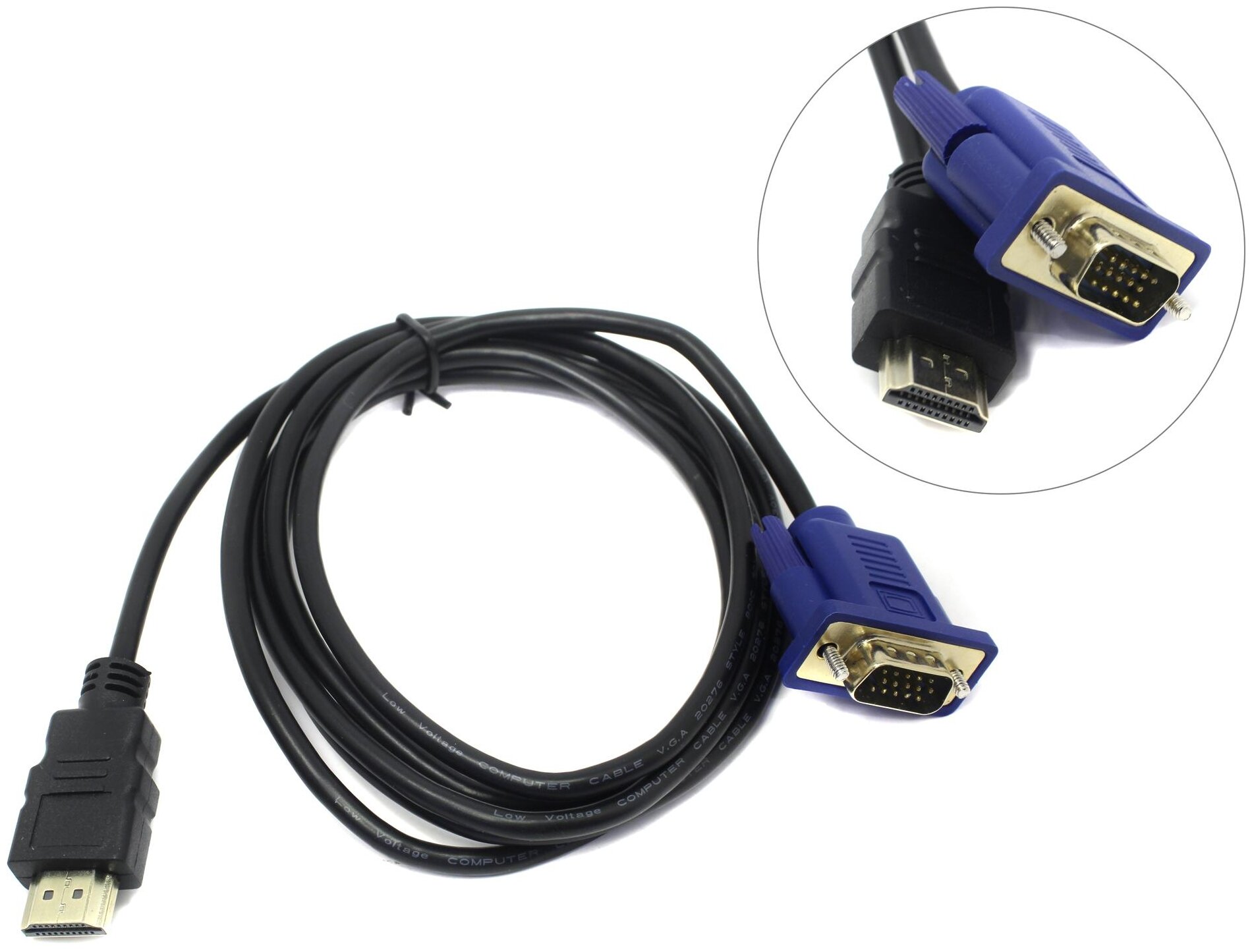 Аксессуар KS-is HDMI M to VGA M Light 1.8m KS-440, кабель-адаптер, черного цвета