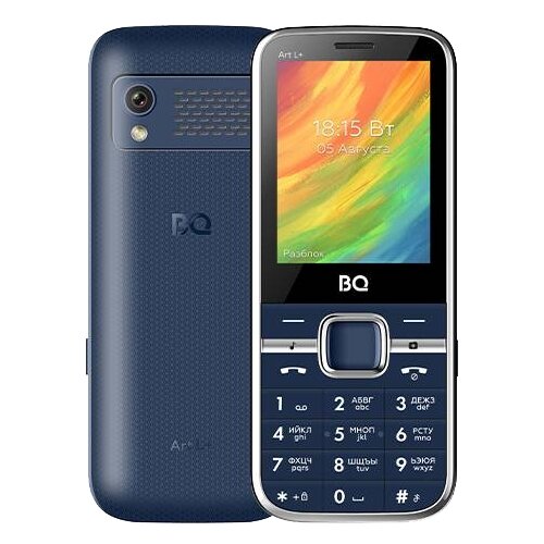 телефон bq 2448 art l black BQ 2448 Art L+, 2 SIM, синий