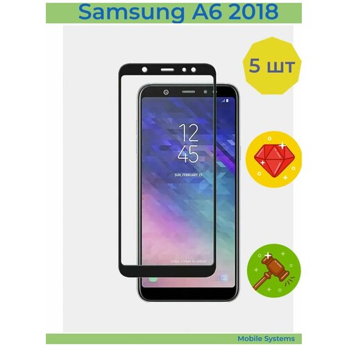 стекло защитное redline samsung galaxy a6 2018 hybrid прозрачное 5 ШТ Комплект! Защитное стекло Samsung A6 2018 Mobile Systems (Самсунг А06 2018)