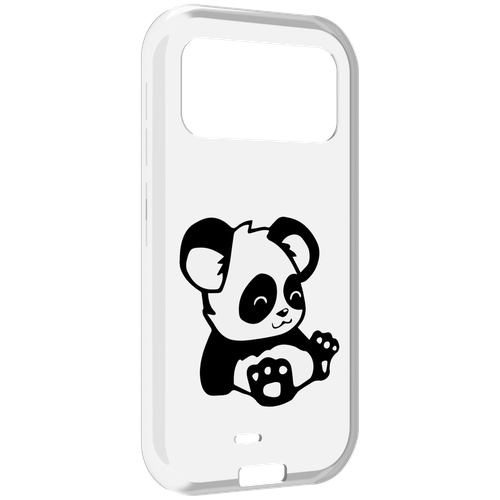 Чехол MyPads панда-детеныш детский для Oukitel F150 H2022 задняя-панель-накладка-бампер чехол mypads панда монализа для oukitel f150 h2022 задняя панель накладка бампер
