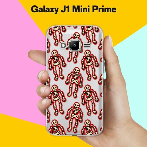 Силиконовый чехол на Samsung Galaxy J1 Mini Prime Скелет / для Самсунг Галакси Джей 1 Мини Прайм пластиковый чехол камуфляж ветки на samsung galaxy s4 mini самсунг галакси с 4 мини