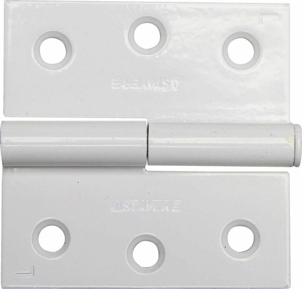 Карточная петля STAYER 75x75x2.4 мм разъемная левая цвет белый (37613-75-2L)