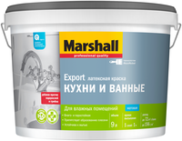 Краска латексная Marshall Export Кухни и ванные влагостойкая моющаяся матовая белый 9 л