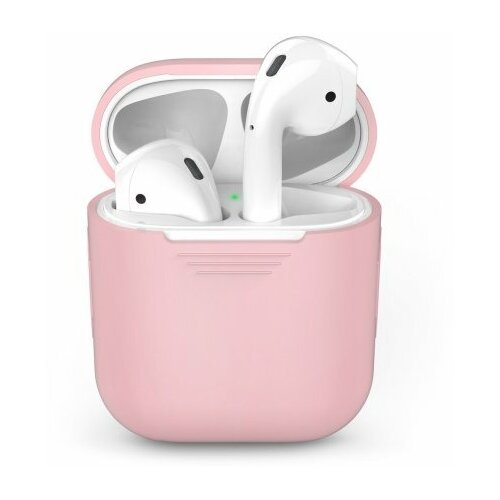 фото Чехол на apple airpods силиконовый (пудровый) kasla