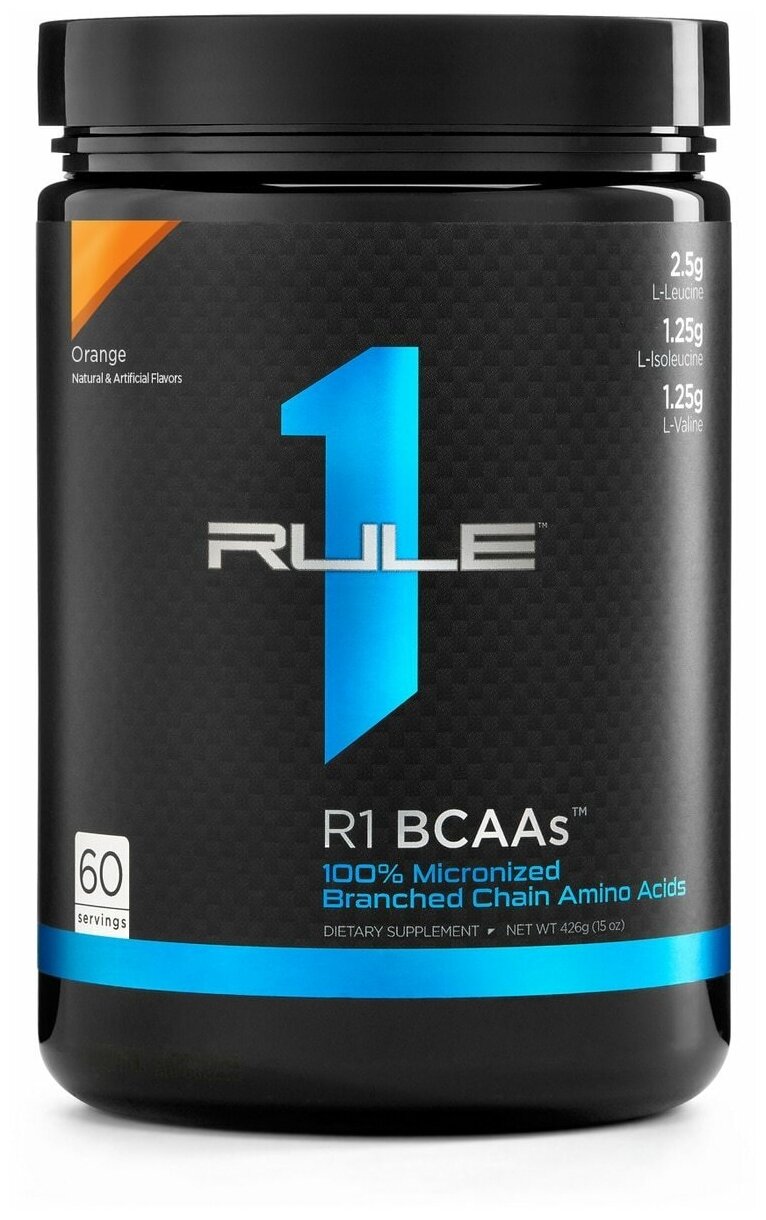 RULE ONE BCAA, 60 порций, Апельсин