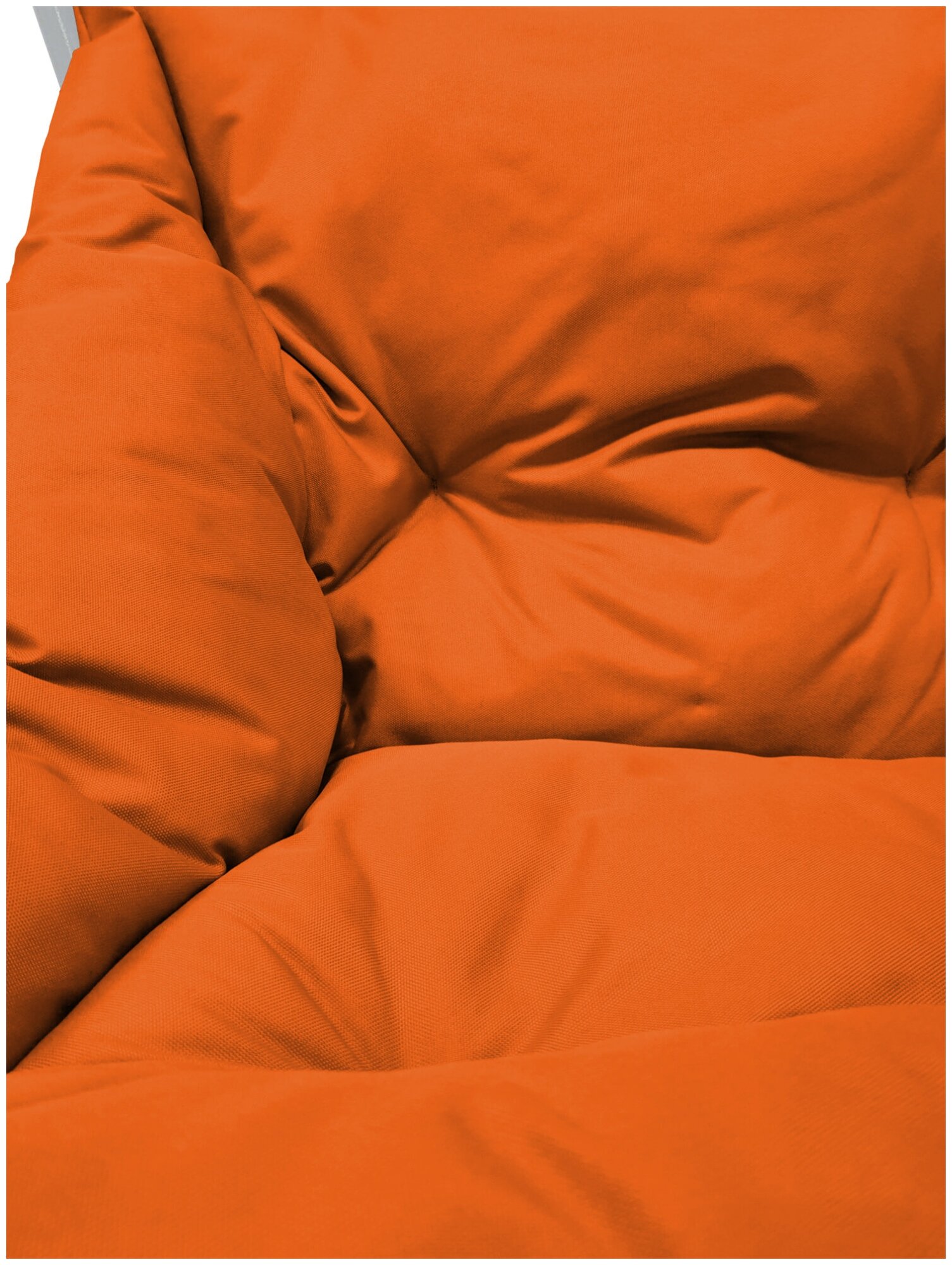 Кресло белое M-Group Чил 12360107, оранжевая подушка - фотография № 5
