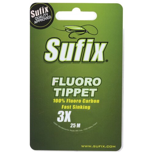 Флюорокарбоновая леска Sufix Fluoro Tippet d=0.295 мм, 25 м, 4.5 кг, прозрачный, 1 шт.