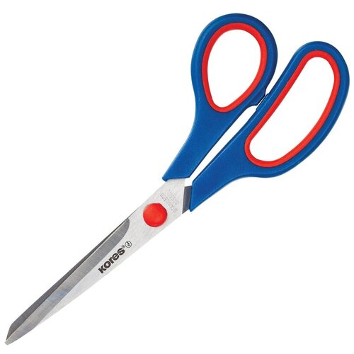 Купить Ножницы Kores Softgrip 210 мм с пластиковыми прорезиненными анатомическими ручками, синий
