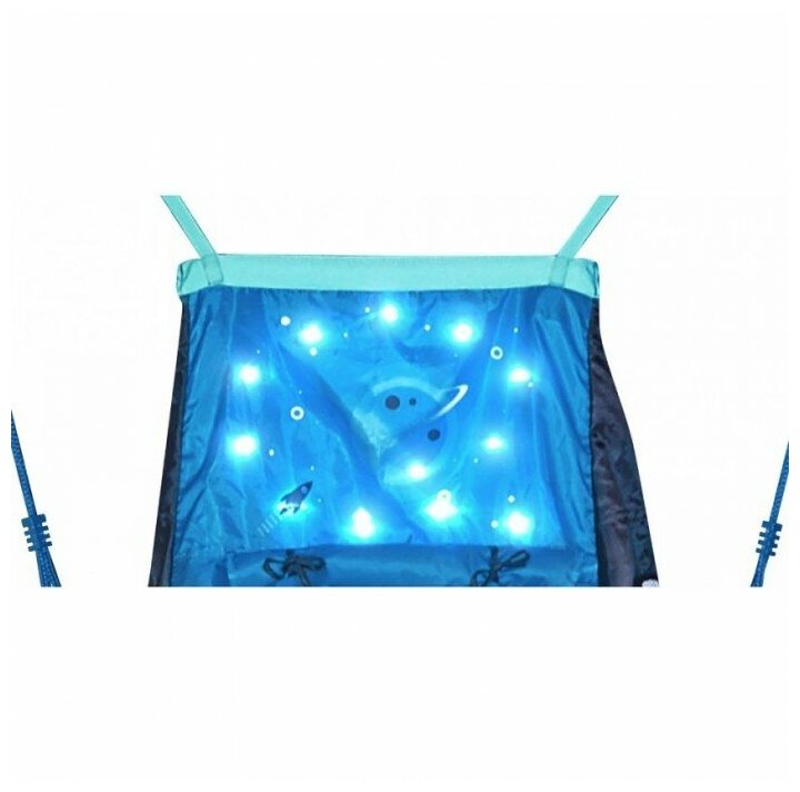 Качели-гнездо с палаткой HUDORA 90 LED cosmos синие - фотография № 2