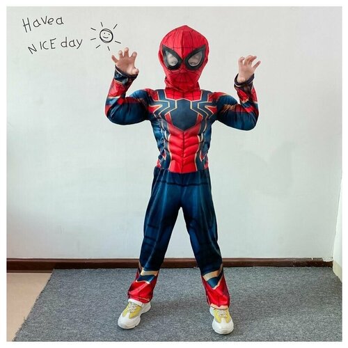 костюм батик человек паук с мускулами детский 38 146 см Карнавальный костюм человек паук с мускулами