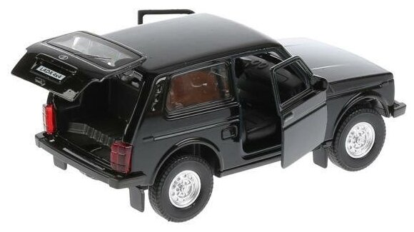 Легковой автомобиль технопарк Lada 4X4 (LADA4X4-BK/RD) 1:32, 12 см, черный - фотография № 11