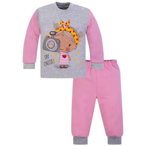 фото Костюм детский 751 утенок размер 60(110) розовый_меланж_девочка