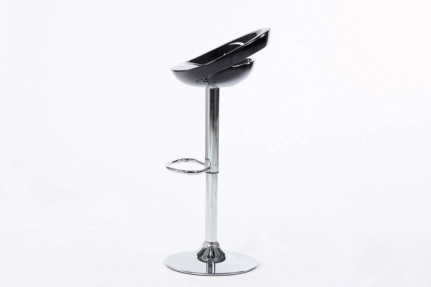 Барный стул Hoff Smiley, 46х77(98)х45 см, цвет чёрный, хром