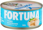 Fortuna Тунец кусочками в собственном соку, 185 г