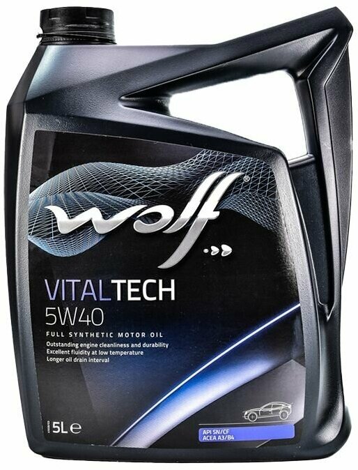 Синтетическое моторное масло Wolf Vitaltech 5W40