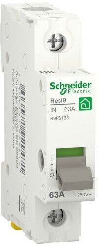 Разъединитель Schneider Electric R9PS163 RESI9 выключатель нагрузки (мод. рубильник) 63А 1P