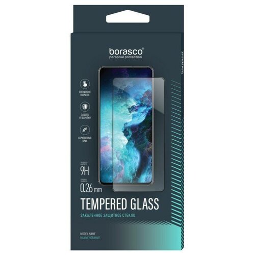 Защитное стекло BoraSCO для Samsung Galaxy A01 Core, полный клей, черная рамка, прозрачное
