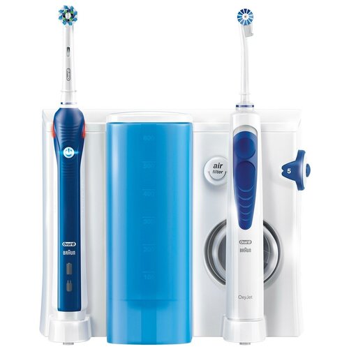 Зубной центр Oral-B OxyJet + Pro 3000, белый/синий