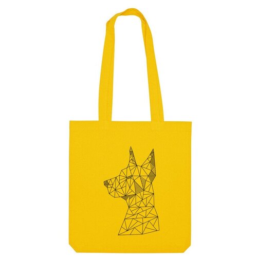 Сумка шоппер Us Basic, желтый сумка пес бульдог бежевый