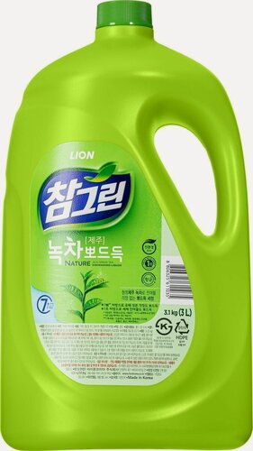 Изображение товара CJ LION Средство для мытья посуды, фруктов, овощей Chamgreen - Зеленый чай 3100гр канистра