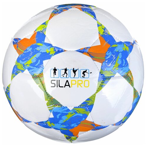 фото Мяч футбольный silapro, р азмер 5, 22см, pu 2.6мм, 320гр (+-10%)