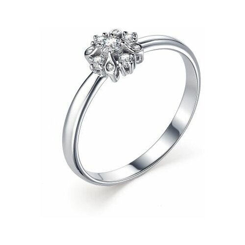 Кольцо Diamant online, белое золото, 585 проба, бриллиант, размер 17.5