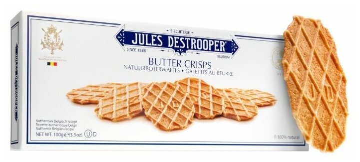 Печенье Jules Destrooper Butter Crisps, 100г - фотография № 1