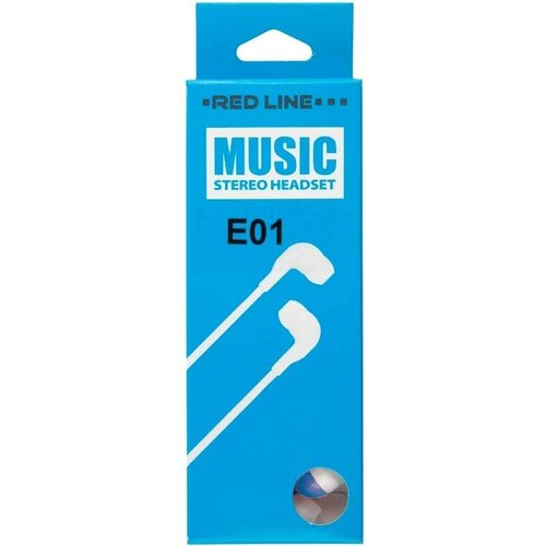 Наушники-гарнитура Red Line Stereo Headset E01 синие УТ000012588 330₽