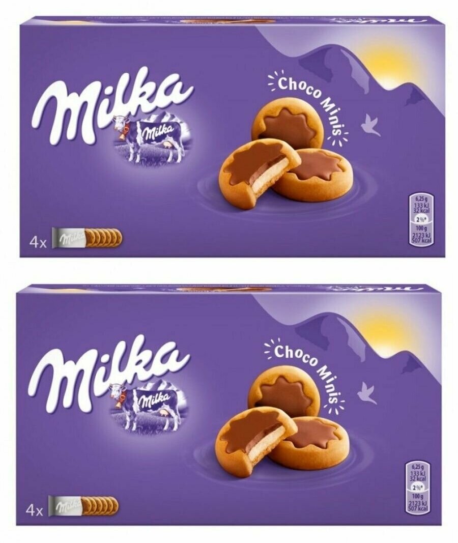 Печенье Milka Choco Minis / Чоко минис 150 г Х 2 штуки - фотография № 1